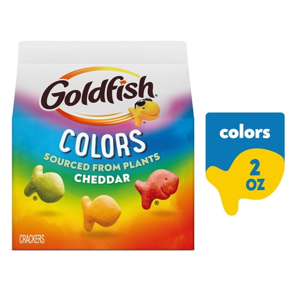 Goldfish Colors Cheddar Cheese Crackers, 2 oz Carton