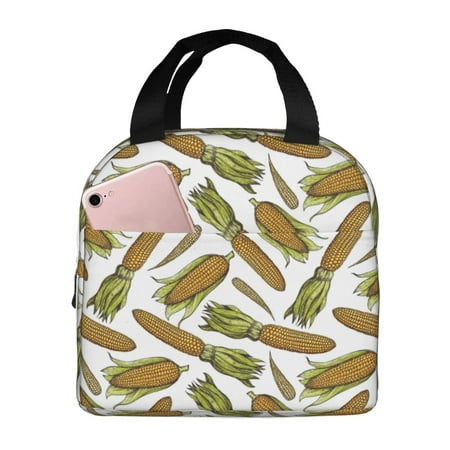 Insulated Lunch Bag for Women Men - Cute Corn Leakproof Cooler Lunch Box for Women Men  Lunch Tote Bags for Work School Picnic Travel