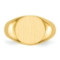 thumbnail image 4 of Real 14kt Yellow Gold 12.5x13.5mm Open Back Mens Signet Ring Size: 10; for Adults and Teens; for Women and Men, 4 of 5