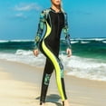 thumbnail image 6 of UP TO 15% OFF! Women's Wetsuit Long Sleeve Front Zip Wetsuit Swimsuit UV Protection Rash Guard Diving Suits, Yellow, 2XL, 6 of 6
