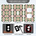 thumbnail image 3 of Yayeee Duplex Wall Plate 1-Gang 4.5"x2.7" Home Receptacle Light Switch Decorative Outlet Cover, Pink Symmetrical Stars, 3 of 7