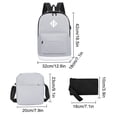 thumbnail image 3 of Sbnonk Fashionable and Backpack Campus Version College Style Casual Backpack 3-piece Set Backpacks Gray, 3 of 6