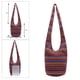 thumbnail image 5 of Bolso bandolera Hippie Lino Hobo Bolsas de mensajero Cierre con borgoña Sunnimix Monedero de hombro hippie tailandés, 5 of 8