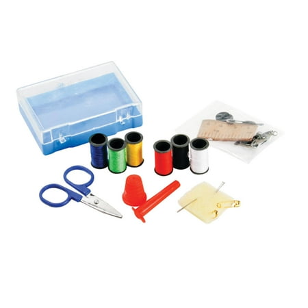 Camco Travel-Size Sewing Kit | Features 50 Yards of Assorted Thread, 5 Needles, 8 Buttons, and More | Multicolor (51053)