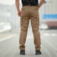 thumbnail image 4 of USNSM Cargo Pants for Men, Mens Work Pants Stretch Waist Ripstop Outdoor Workwear Pants Waterproof Hiking Pant with Multi Pockets Brown XL, 4 of 9