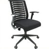 Regency Eclipse Fabric and Chrome Swivel Office Chair in Black