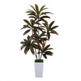 thumbnail image 1 of Artificial Dracaena Tree, Artificial Plants Indoor With White Planter, Tropical Fake Plant In Pot With Adjustable Branche, 1 of 5