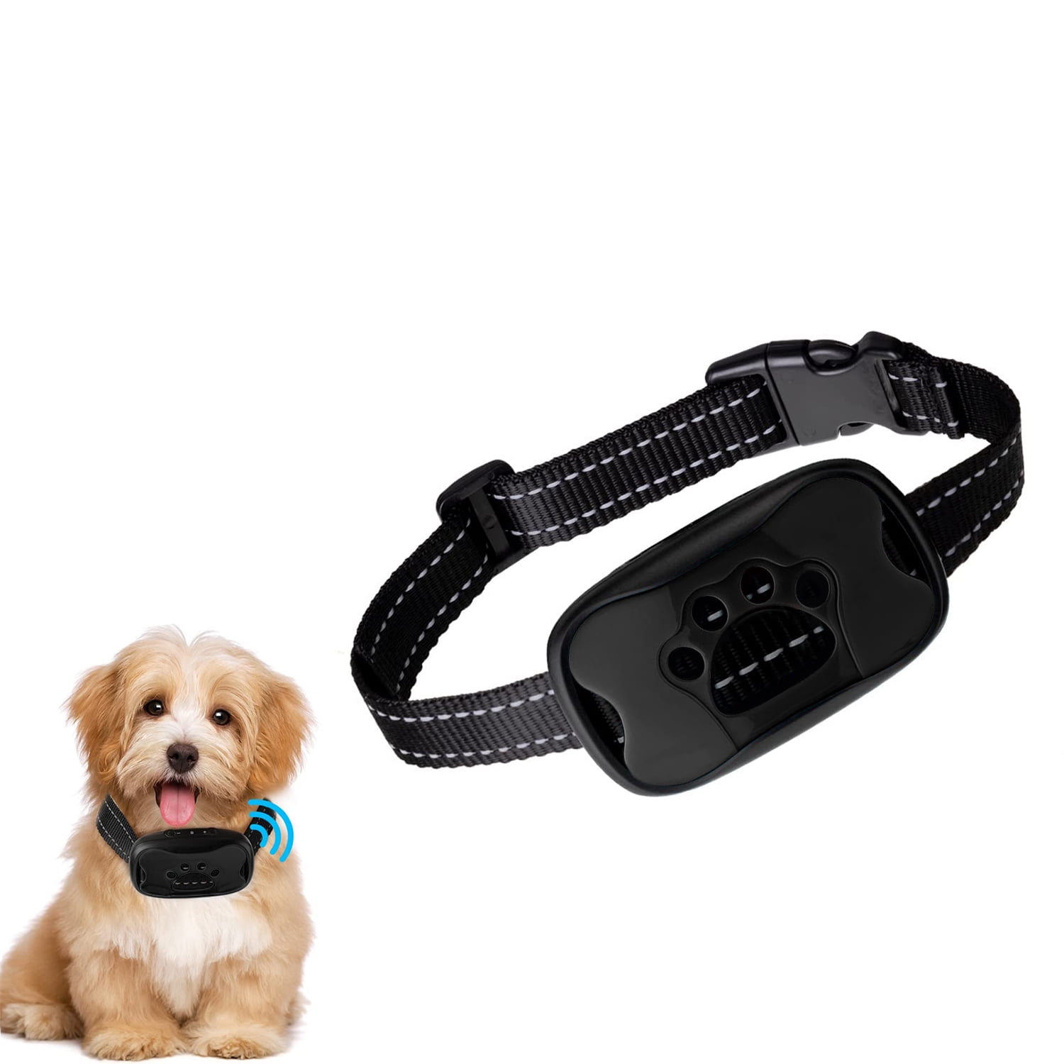 Dog Bark Collar Humane, Rechargeable Anti Barking Collar with 7 Adjustable Levels, No Bark