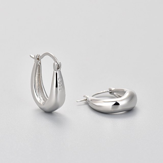 Pendientes de plata de ley 925 para mujer, aretes geométricos de Color dorado a la moda, joyería para prevenir alergias, accesorios de fiesta, regalo
