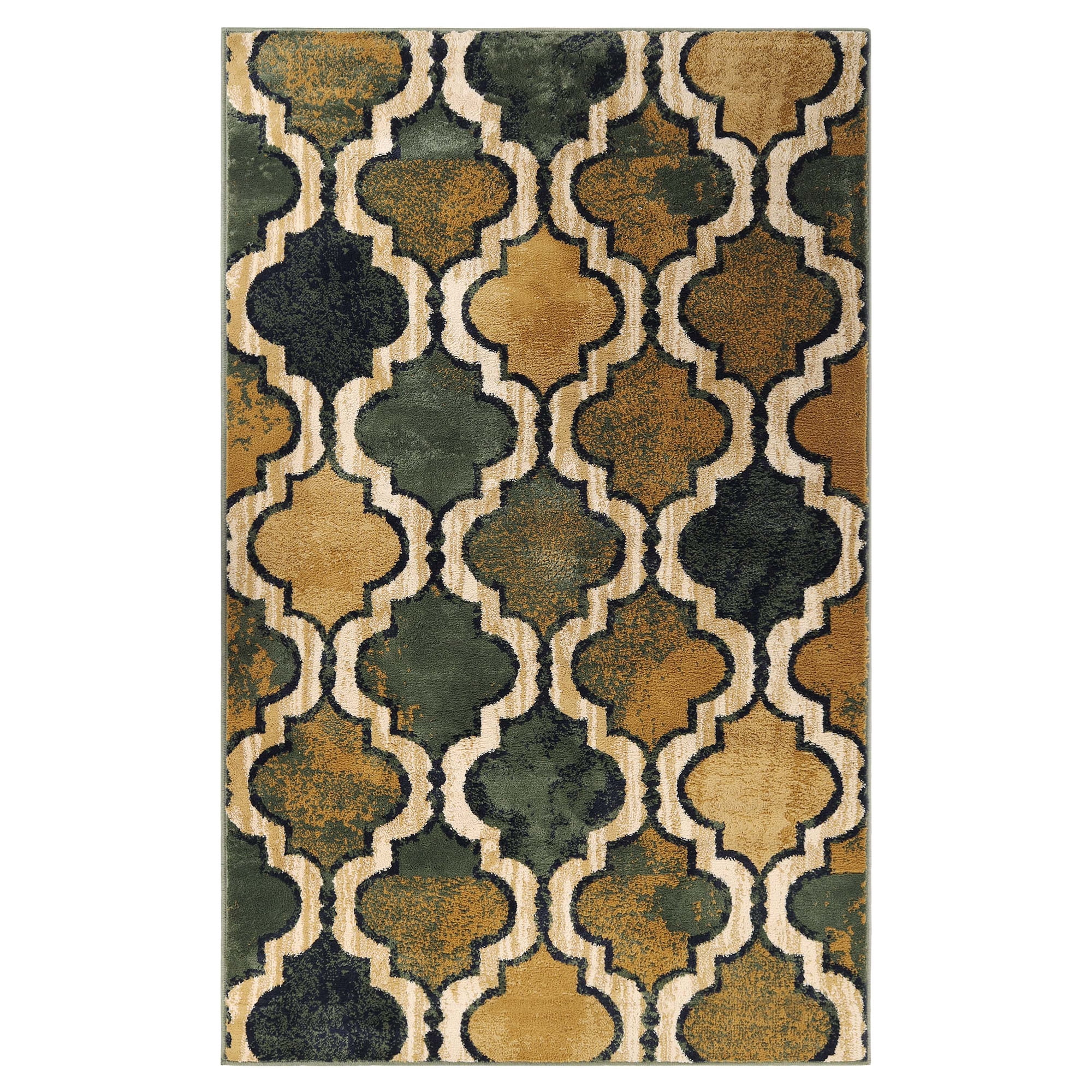 Superior Viking Trellis Indoor Large Area Rug, 5' x 8', Green