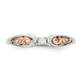 thumbnail image 4 of 14K Two-Tone Gold Ring Band Engagement Diamond Round, Size 8, 4 of 6