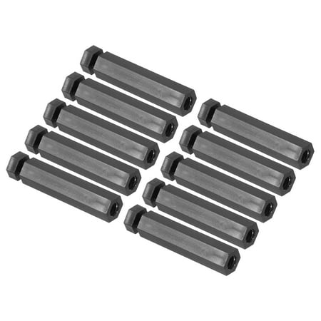 

Uxcell M4 Nylon Hex Standoff Screws Nuts 25 Pack PCB Male Female Threaded Kit for Motherboards(30mm+6mm Black)