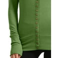 thumbnail image 5 of J. METHOD Women's Snap Button Cardigan Long Sleeve Knit Ribbed Sweater NEWJ181 Kiwi 2X, 5 of 5