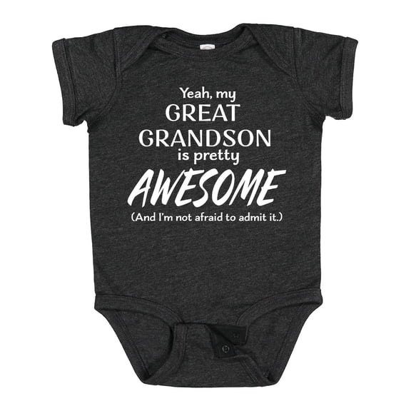 Inktastic Yeah My Great Grandson is Pretty Awesome Boys or Girls Baby Bodysuit