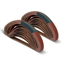 POWERTEC 40PK 1/2 x 18 Inch Sanding Belts, 180 Grit Aluminum Oxide Belt Sander Sanding Belt for Air File Belt Sander, Woodworking, Metal Polishing (401818-P2)