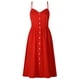 thumbnail image 3 of Gibobby Vestido largo de playa de verano para mujer Vestido veraniego bohemio para mujer, vestido informal de verano, cuello redondo, sin mangas, vestido sin mangas, v(Rojo,CH), 3 of 5
