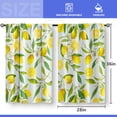 thumbnail image 3 of Lemon Kitchen Curtains - Spring Country Farmhouse Rustic Nature Fruit Leaves Short Cafe Tier Curtains for Living Dining Room Decor Rod Pocket Window Drapes 36 Inch Length 2 Panels Set, 3 of 5