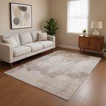 Addison Rugs Mayfield Premium Machine Washable Transitional Modern Taupe Rectangle Rug, 10' x 14'