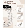 thumbnail image 3 of Wearlizer Metal Bracelet Compatible with Samsung Galaxy Watch 7/6/5/4, Enamel Stainless Steel Strap Women for Galaxy Watch FE/5 Pro/6 Classic/4 Classic/3/Active 2/Active, 20mm, 3 of 5