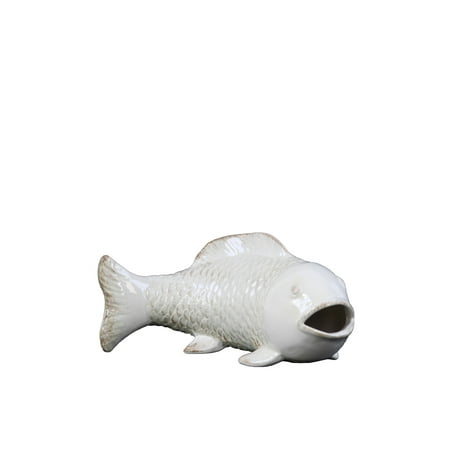 Blue Willow Ceramic - Urban Trends Collection: Ceramic Fish Figurine Gloss Finish