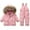 Pink, variant on breaise Kids 2-Piece Snowsuit Set Winter Hooded Puffer Jacket and Snow Bib Pants Ski Suits Ultralight Outfit Set,1-5 Years