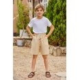 thumbnail image 4 of Arshiner Boys Linen Shorts with Elastic Waist Breathable Summer Beach Shorts for Kids, 4 of 6