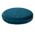 thumbnail image 4 of 1 Piece Velvet Chair Covers Bar Stool Covers Anti-Slip Round Stool Cushion Cover Washable Stool Cushion Slipcover for Dia 12-15" Home Bar Hotel Counter Blue, 4 of 8