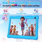 Newest 2026 Kids Tablet, 10 inch Android 15 Tablet for Kids, 8GB+32GB/1TB Toddler Tablet with Shockproof Case, 6000mAh Battery, Google Kids Space Parental Control, IPS Touchscreen Dual Cameras, Games