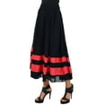 thumbnail image 6 of Bimba Women's Elastic Waist Mid-Calf Flared Georgette Skirt Boho Chic Skirt, 6 of 8