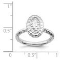 thumbnail image 5 of 925 Sterling Silver Stackable Expressions Rhodium-plated Oval Ring Size: 7; for Adults and Teens; for Women and Men, 5 of 5