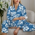 thumbnail image 6 of Sikiie Leaves And Flowers Women's Long-Sleeve Shirt and Full-Length Bottom Pajama Set (s-xxl)-Small, 6 of 7