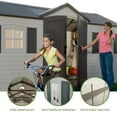 thumbnail image 4 of Lifetime Lockable Polyethylene Outdoor Storage Shed, 15'. x 8', Tan & Brown (6446), 4 of 11