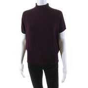 Pre-owned|Twin Set Womens Short Sleeve Crew Neck Sweater Purple Size Extra Large