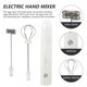 thumbnail image 2 of Electric Egg Whisk Multi-Function Cream Whisk Cake Mixer Kitchen Appliance White Abs Stainless Steel Whisking 1Set, 2 of 2
