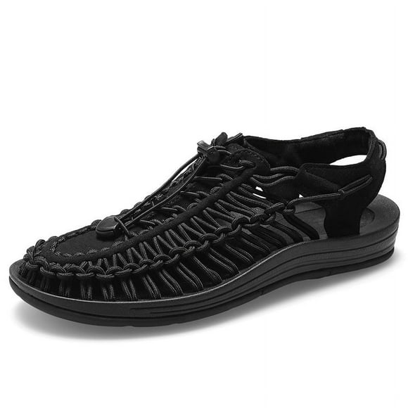 Outdoor Hiking Hand-Woven Sandals Sport Sandals for Men Fisherman Shoes Men's Handmade Woven Shoes Comfortable & Lightweight Cord Beach Sandals Shoes for Men Boys
