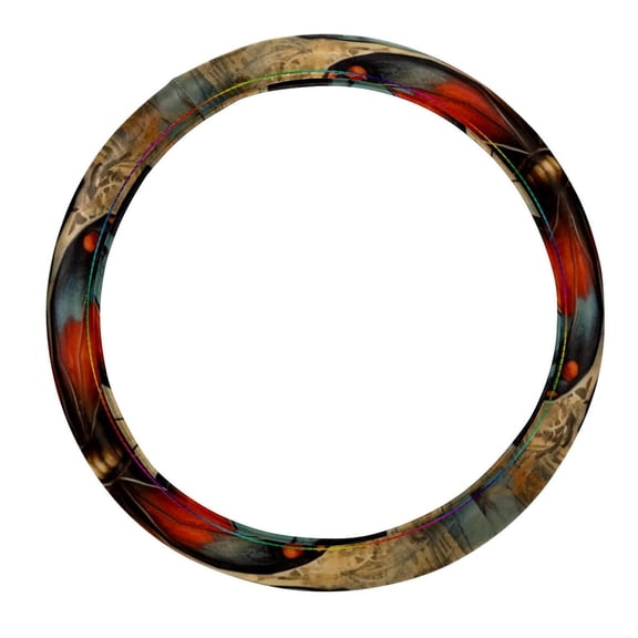 Butterfly 14.5 Inch Printing PVC Leather Car Wheel Cover Auto Accessories Steer Steering Wheel Covers Car Wheel Covers