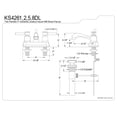 thumbnail image 2 of Kingston Brass Concord Two Handle 4" Centerset Lavatory Faucet with Brass Concord Pop-up, 2 of 2