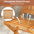 thumbnail image 6 of GVN Patio Wood Folding Chair Set of 2 with Armrests and Slatted Seat, 6 of 7