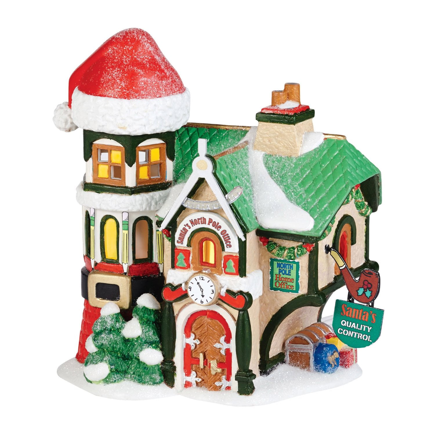 Department 56 North Pole Village Santa&#039;s Office Lit House, 7.48-Inch - Walmart.com - Walmart.com