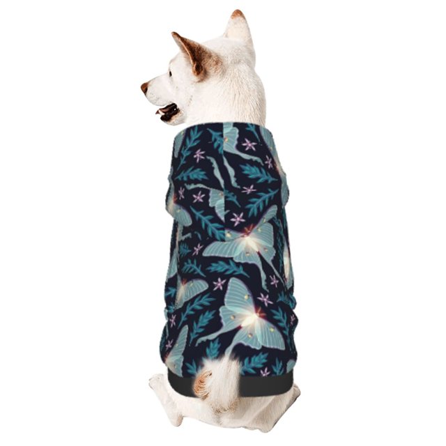 Balery Glowing Butterfly Sudadera con Capucha para Perros Pequeños – Ropa para Mascotas, Disfraz para Perros y Gatos, Ideal para Fiestas y Cosplay-X-Small