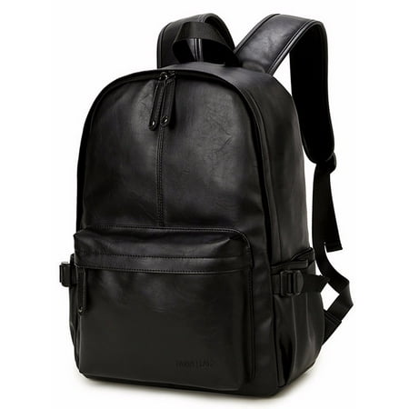 Men Women Vintage Backpack Leather Travel Bag Laptop Rucksack Satchel Bookbag (Best Mens Leather Travel Bag)