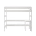 thumbnail image 2 of Max & Lily Solid Wood Loft Bed with Desk, Modern Farmhouse High Twin Loft Bed For Kids, 2 of 8