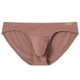 thumbnail image 2 of TANBOM Men's Bulge Enhancing Briefs Mesh Banboo Fiber Underwear Brown L 1-Pack, 2 of 6