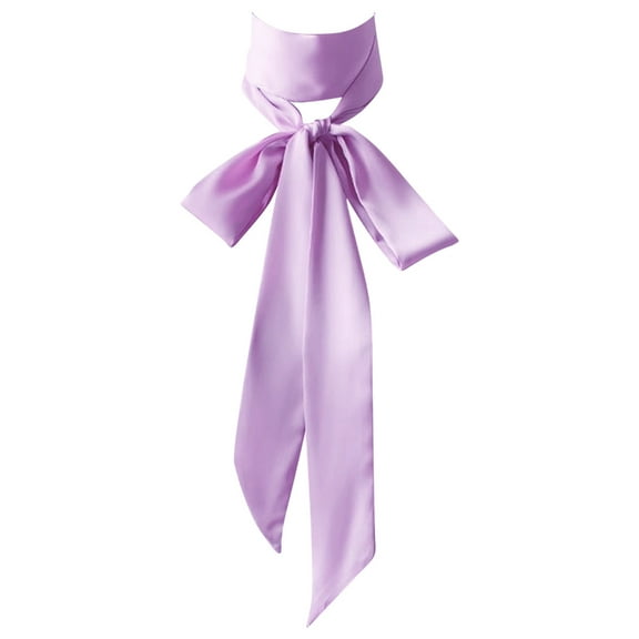 Fogun Handtie Hair Scarf Decorative Hairband Elegant Neckwear for Women Girl Self-Tied Hair Tie Neckwear Ribbon Silk Scarf