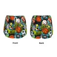thumbnail image 5 of Lsque Balls Printed Women's Running Shorts with Liner Pockets,Elastic Quick Dry Workout Athletic Gym Yoga Shorts,Womens High Waist Shorts-Small, 5 of 9