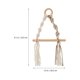 thumbnail image 2 of Estante para pañuelos de cuerda de lino y algodón tejido, estante para pañuelos montado en la pared, decoración del hogar (Color HOMEMAXS 12232857-MX, 2 of 6