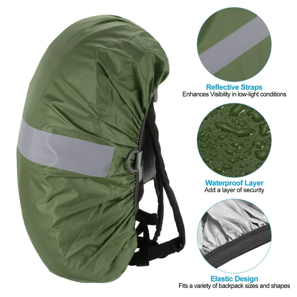 Uxcell 65 75L Waterproof Backpack Rain Cover with Reflective Strap XL Olive Walmart Business Supplies