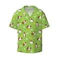 thumbnail image 4 of Uemuo Guinea Pigs Pattern Cotton Linen Short Sleeve Shirts,Casual Lightweight Button Down Shirts,Vacation Beach Summer Tops-Medium, 4 of 7
