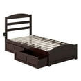 thumbnail image 2 of AFI Warren Twin Wood Platform Bed with Headboard Footboard & 2 Storage Drawers, Espresso, 2 of 14