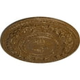 thumbnail image 3 of 33 7/8"OD x 2 3/8"P Rose Ceiling Medallion (Fits Canopies up to 13 1/2"), Hand-Painted Smokey Topaz Crackle, 3 of 5